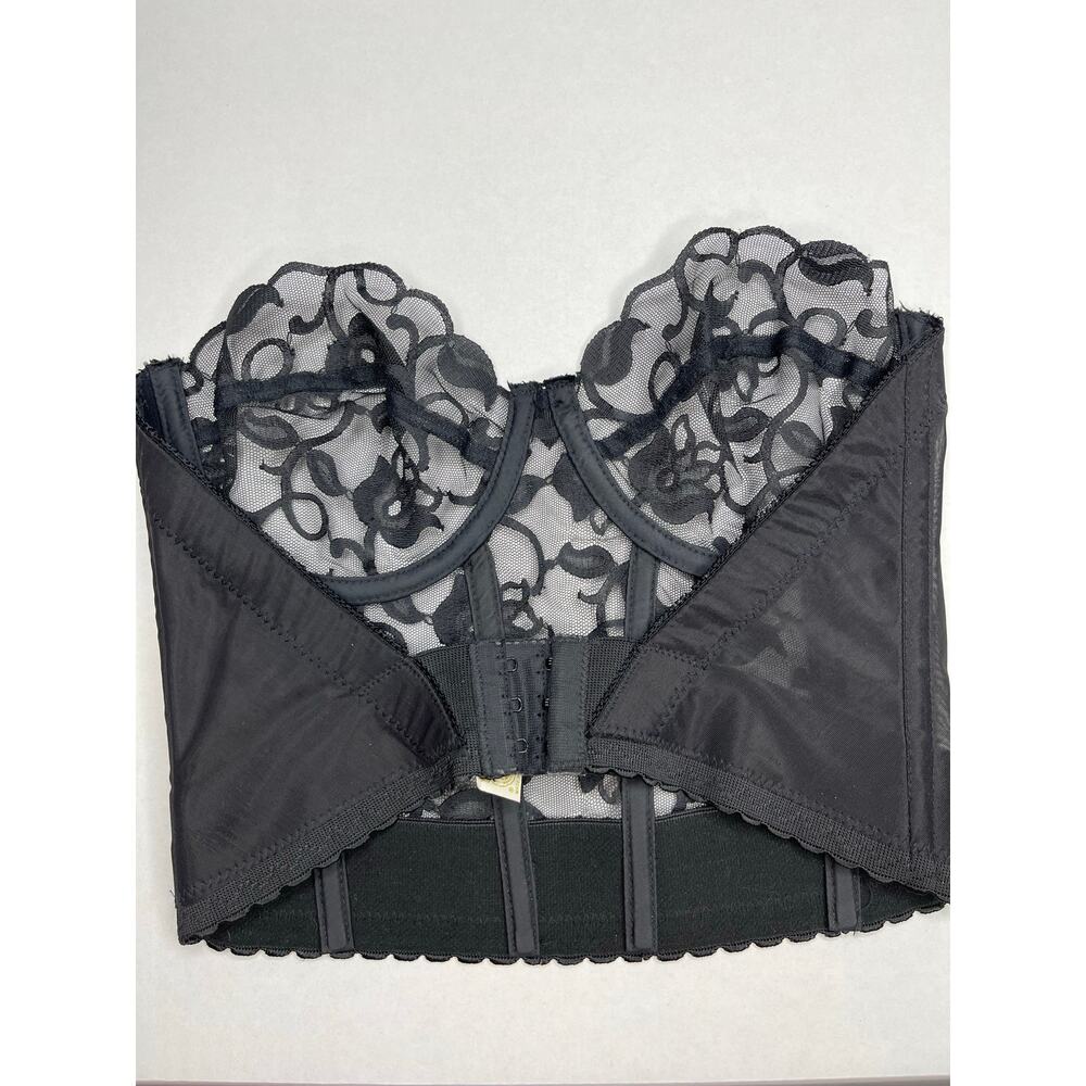 Vintage Victoria Secret Black Lace Corset Size 34C Gold Label - Picture 4 of 10
